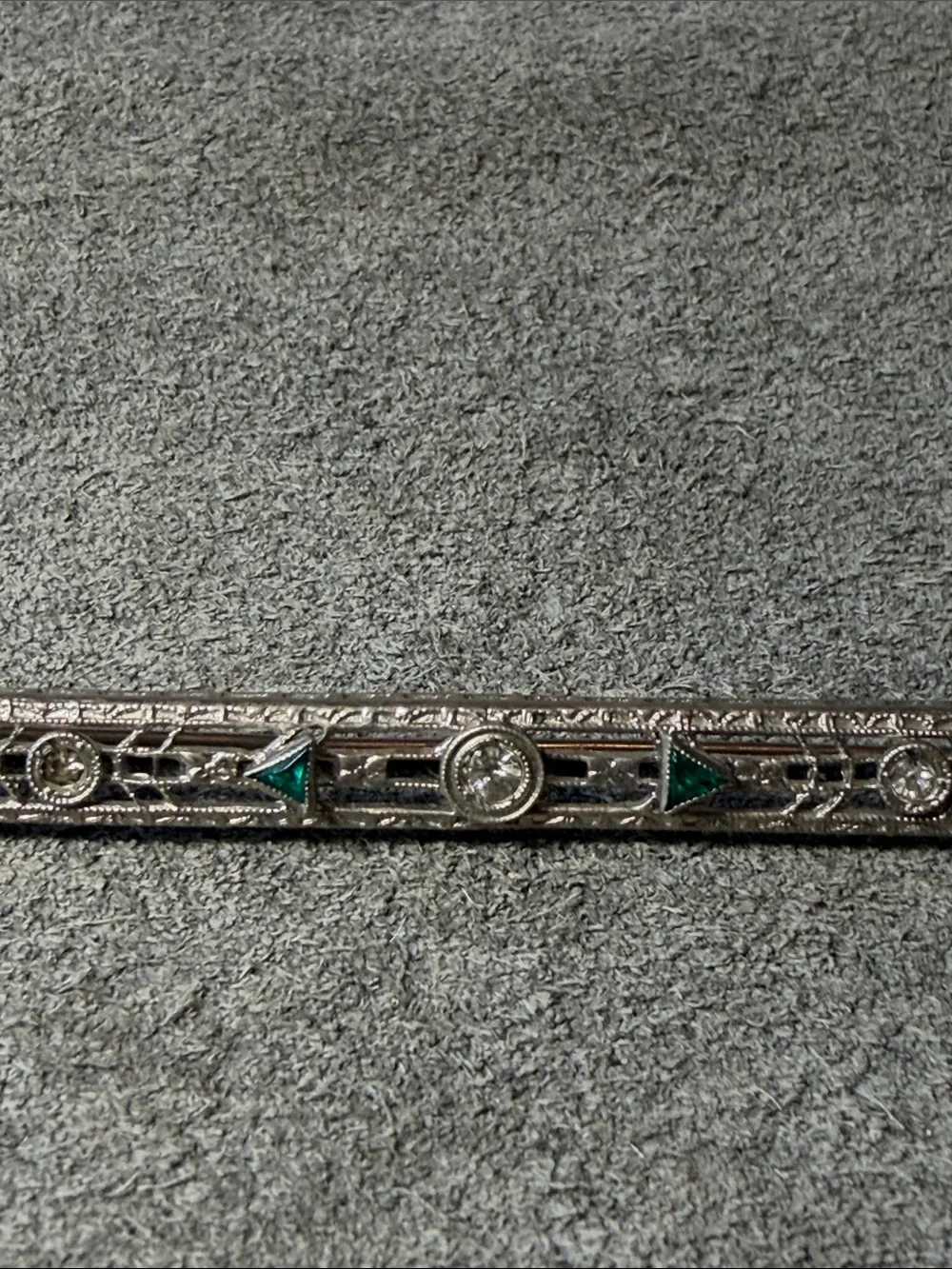 Trio of Vintage Art Deco Style Bar Brooches